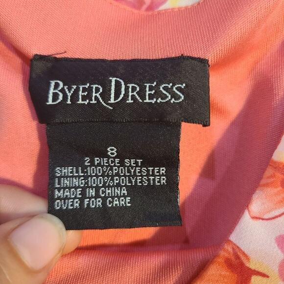 𝅺Byer Dress size 8 spring Floral all over Coral - Picture 5 of 8